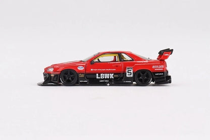 MINI GT 164 LBWK LIBERTY WALK NISSAN LB-ER34 SUPER SILHOUETTE Model MGT00843