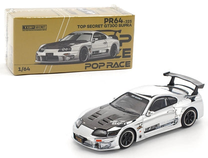 POPRACE 1:64 Top Secret GT300 Supra - Silver Chrome PR640325