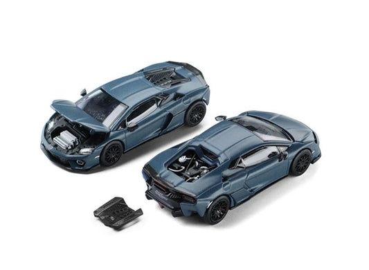 (COMING SOON) Trends Hobby 164 Lamborghini Temerario - Matte Blue 241082 1:64 SCALE