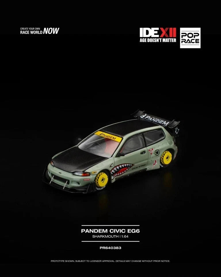 POP RACE PANDEM CIVIC EG6 “SHARKMOUTH” (PR64-383)  2025 Indonesia Diecast Expo