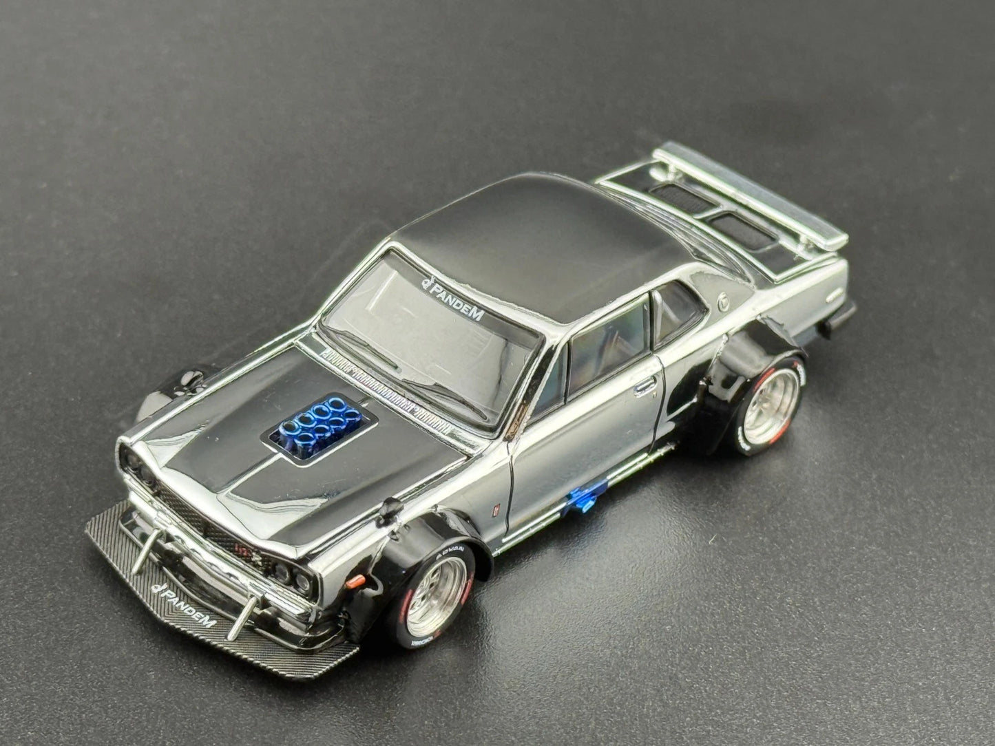 Pop Race Nissan GT-R V8 Drift Hakosuka Silver Chrome HK ToyCar Salon