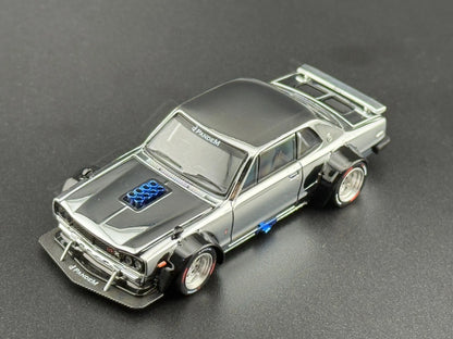 Pop Race Nissan GT-R V8 Drift Hakosuka Silver Chrome HK ToyCar Salon