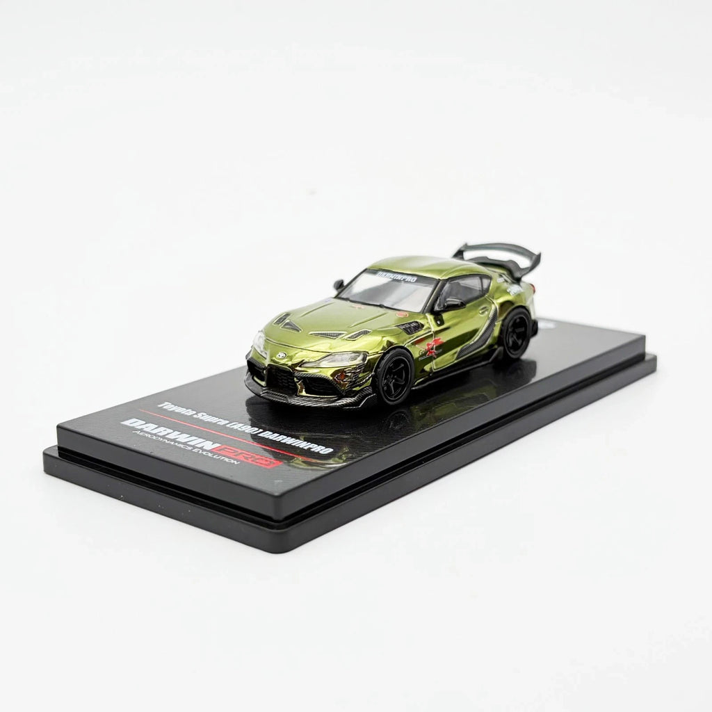 (Chase) INNO 1:64 SUPRA A90 DARWIN PRO Matt Green Diecast Model Car