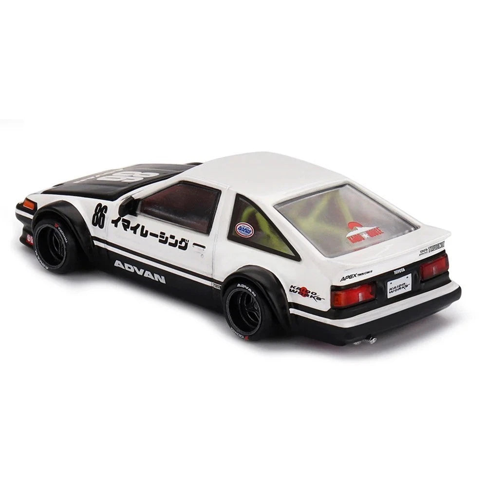 Toyota AE86 Sprinter Trueno Kaido Street V1- White Kaido House x Mini GT 1:64