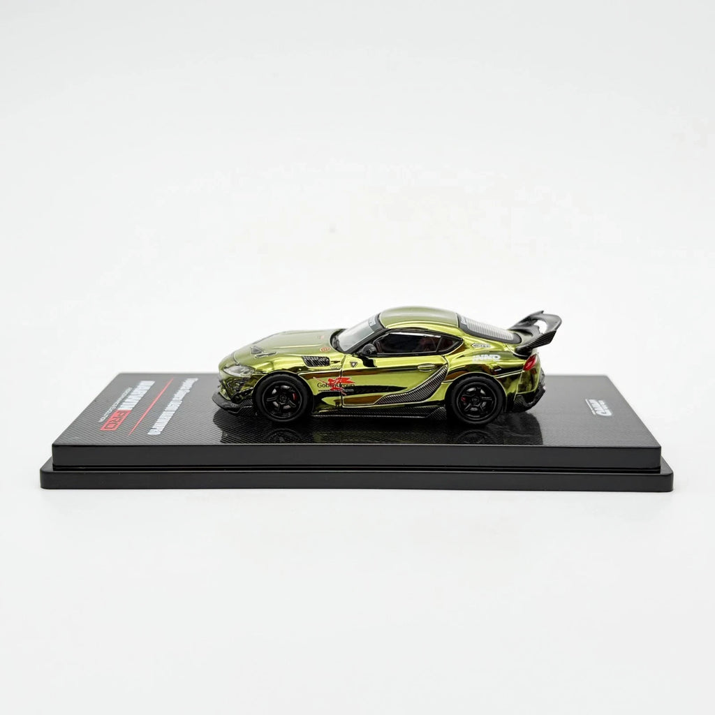 (Chase) INNO 1:64 SUPRA A90 DARWIN PRO Matt Green Diecast Model Car