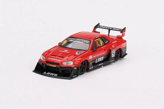 MINI GT #843 1:64 LBWK LIBERTY WALK NISSAN LB-ER34 SUPER SILHOUETTE