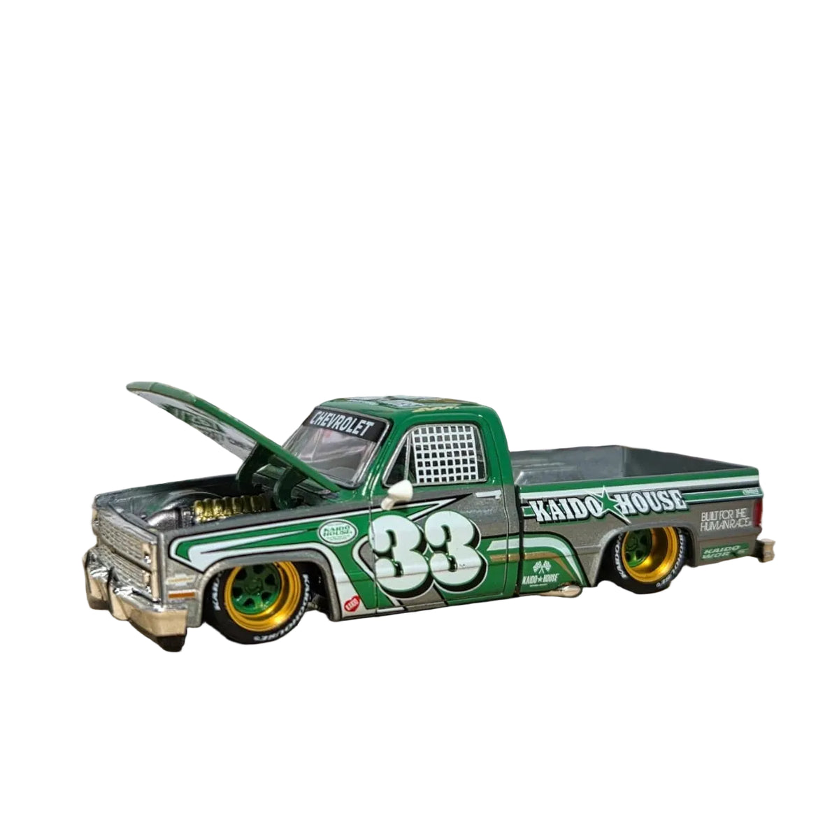 (CHASE) Kaido House x Mini GT Chevrolet Silverado Kaido Intimidator V2 – Beige