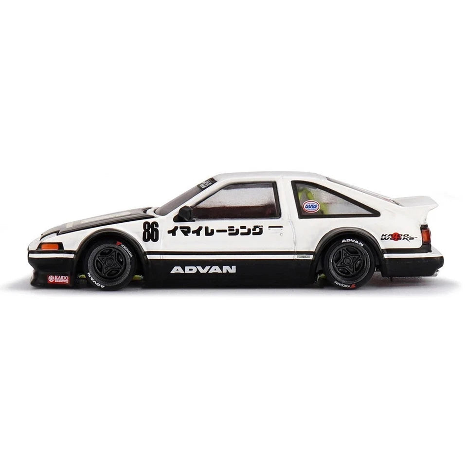 Toyota AE86 Sprinter Trueno Kaido Street V1- White Kaido House x Mini GT 1:64