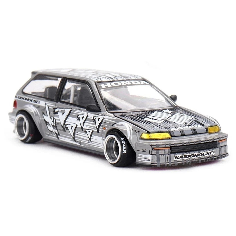 Honda Civic (EF) Kaido Manga V1 – Silver - Kaido House x Mini GT 1:64