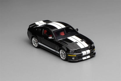 Motorhelix x Greenlight 164 Ford Mustang Shelby GT500 2007 BLACK with White Stripe GL-1251005