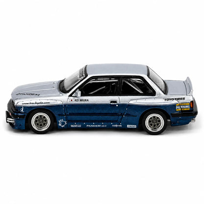 PANDEM E30 M3 Silver/Blue IN64-E30P-SILBLU INNO64 1:64 SCALE