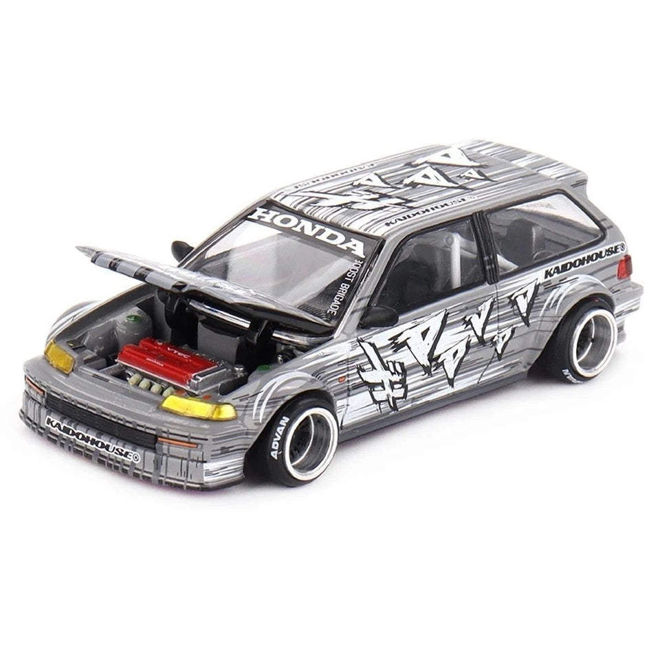 Honda Civic (EF) Kaido Manga V1 – Silver - Kaido House x Mini GT 1:64