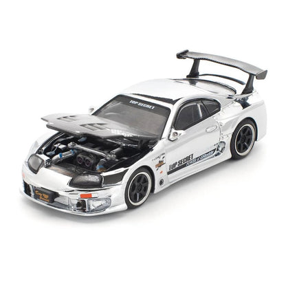 POPRACE 1:64 Top Secret GT300 Supra - Silver Chrome PR640325