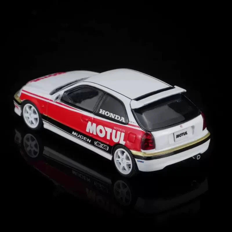 (COMING SOON) MOTORHELIX 1/64 Honda Civic TYPE R (EK9) Customized Motul Livery M65018
