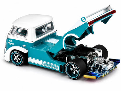 1:64 Kaido House x Mini GT Volkswagen T1 KAIDO WORKS V1 – Turquoise/White