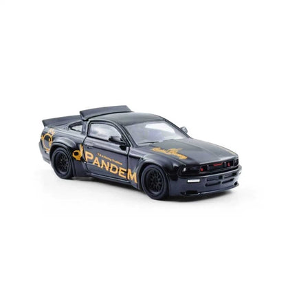 Model Model 1:64 Pandem Mustang Black Diecast Model Car