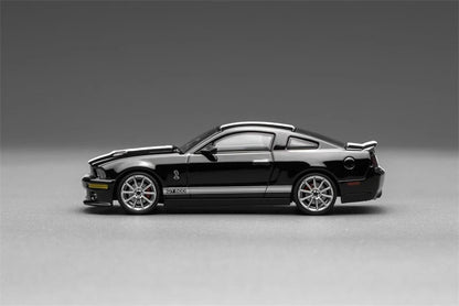 Motorhelix x Greenlight 164 Ford Mustang Shelby GT500 2007 BLACK with White Stripe GL-1251005
