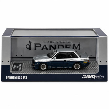 PANDEM E30 M3 Silver/Blue IN64-E30P-SILBLU INNO64 1:64 SCALE