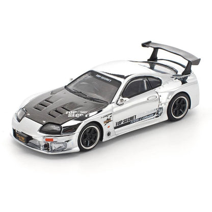 POPRACE 1:64 Top Secret GT300 Supra - Silver Chrome PR640325