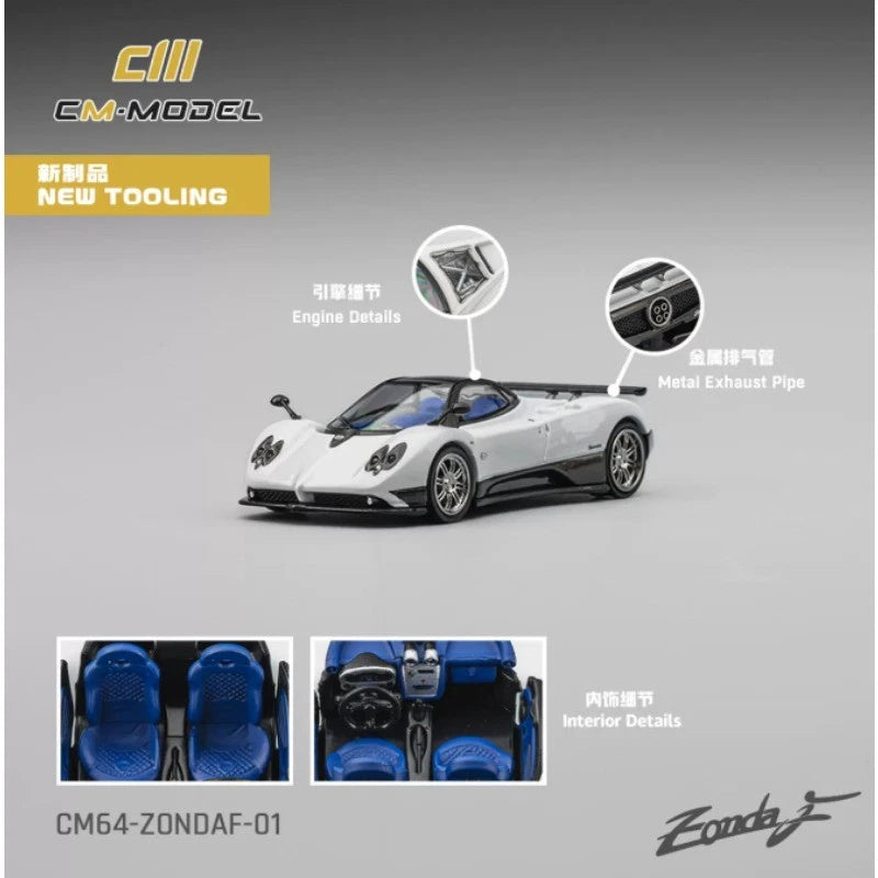 (COMING SOON)  CM MODEL 164 Pagani Zonda F Pearl White CM64-ZondaF-01