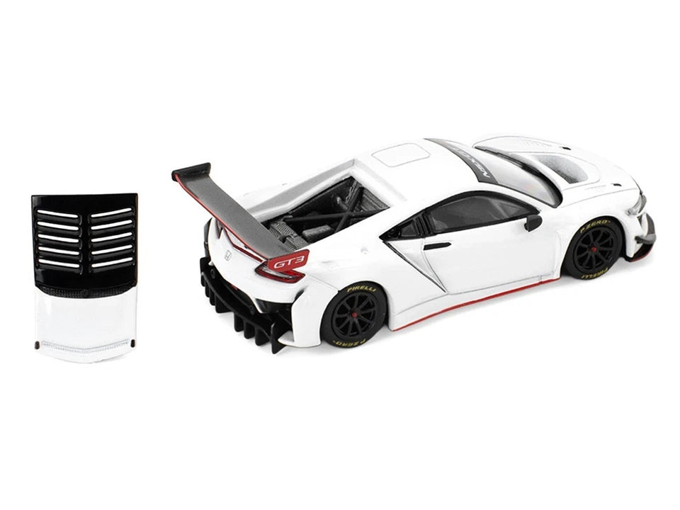 HONDA NSX GT3 EVO22 - WHITE PR640280 POP RACE 1:64 DIECAST MODEL