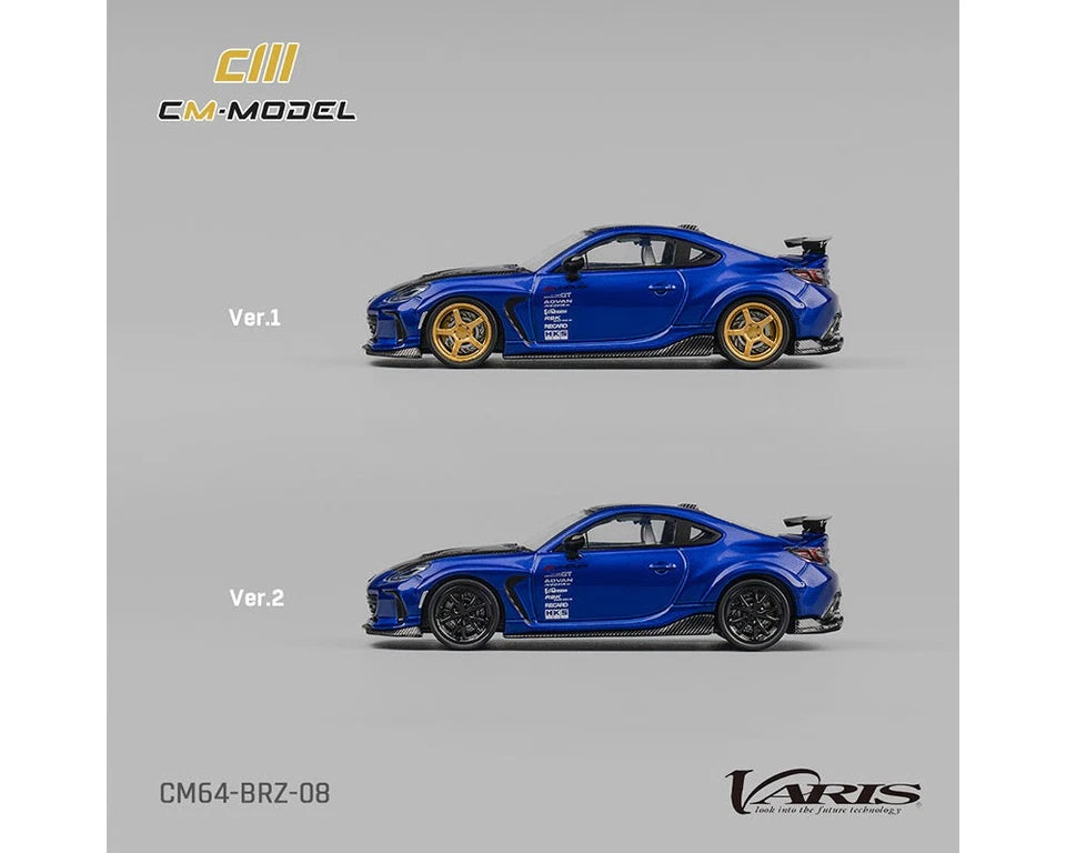 (COMING SOON) CM MODEL 164 Subaru BRZ Varis Widebody Blue CM64-BRZ-08