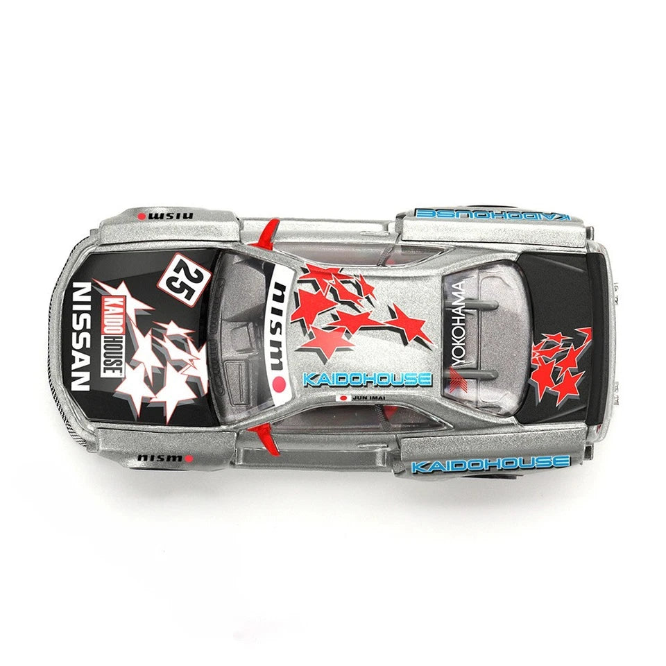 Nissan Skyline GT-R (R34) Kaido Star Racing V1- Silver - Kaido House x Mini GT 1:64