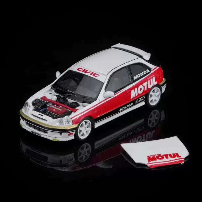 (COMING SOON) MOTORHELIX 1/64 Honda Civic TYPE R (EK9) Customized Motul Livery M65018