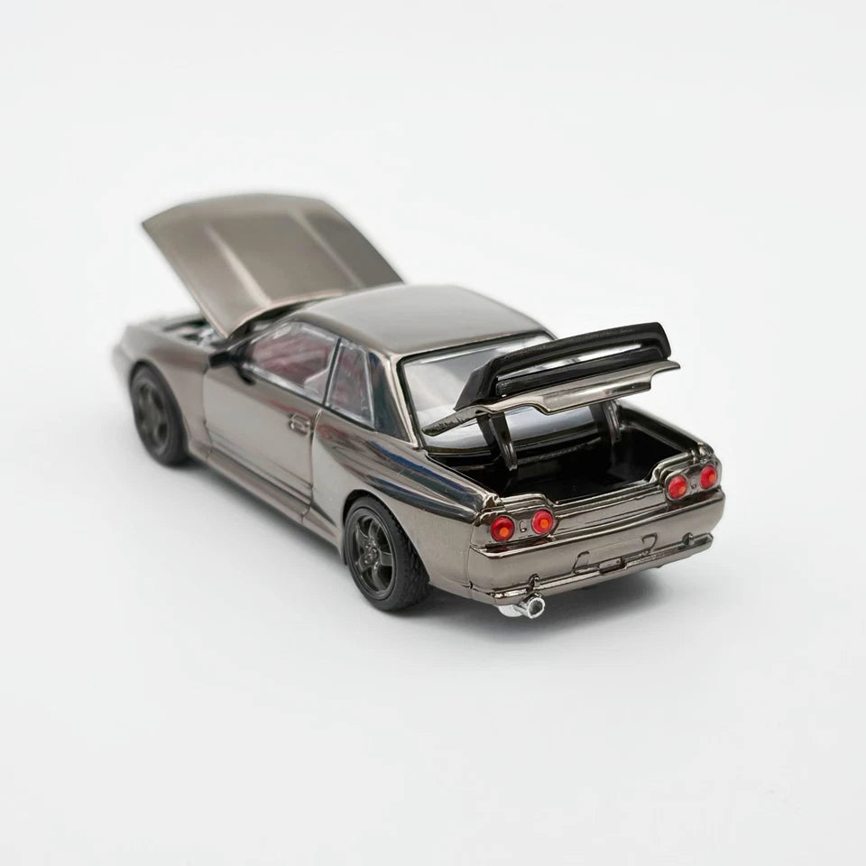 Nissan Sykline R32 GT-R DARK CHROME PRDC002 POP RACE 1:64 DIECAST MODEL