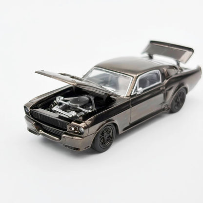 POPRACE 1/64 SHELBY MUSTANG GT500 DARK CHROME PRDC004