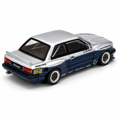 PANDEM E30 M3 Silver/Blue IN64-E30P-SILBLU INNO64 1:64 SCALE