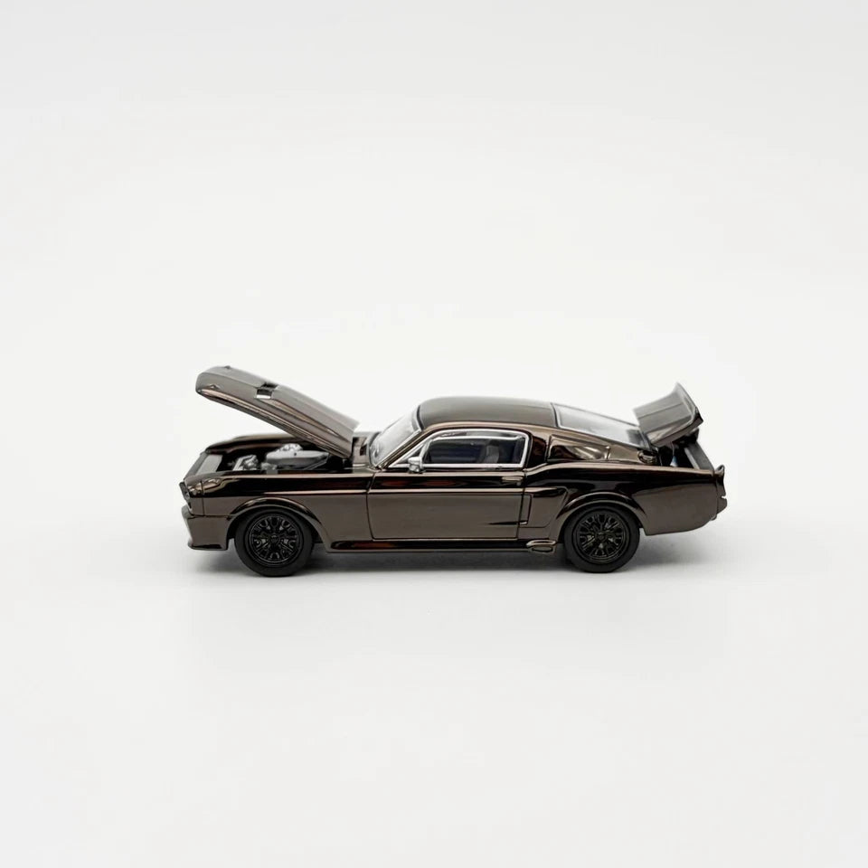POPRACE 1/64 SHELBY MUSTANG GT500 DARK CHROME PRDC004