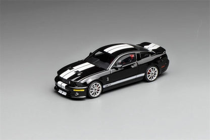 Motorhelix x Greenlight 164 Ford Mustang Shelby GT500 2007 BLACK with White Stripe GL-1251005