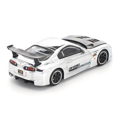 POPRACE 1:64 Top Secret GT300 Supra - Silver Chrome PR640325