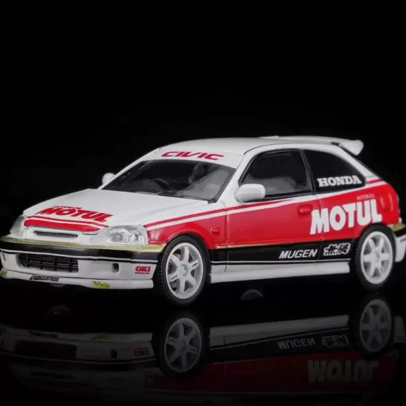 (COMING SOON) MOTORHELIX 1/64 Honda Civic TYPE R (EK9) Customized Motul Livery M65018
