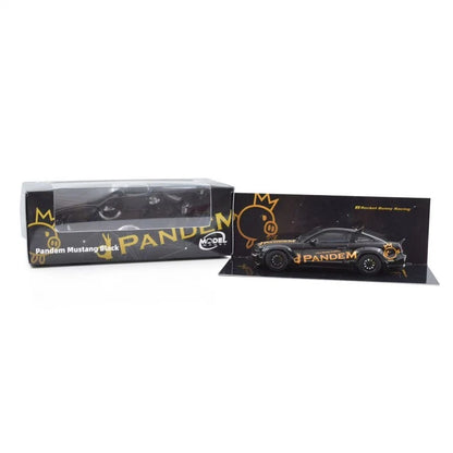 Model Model 1:64 Pandem Mustang Black Diecast Model Car