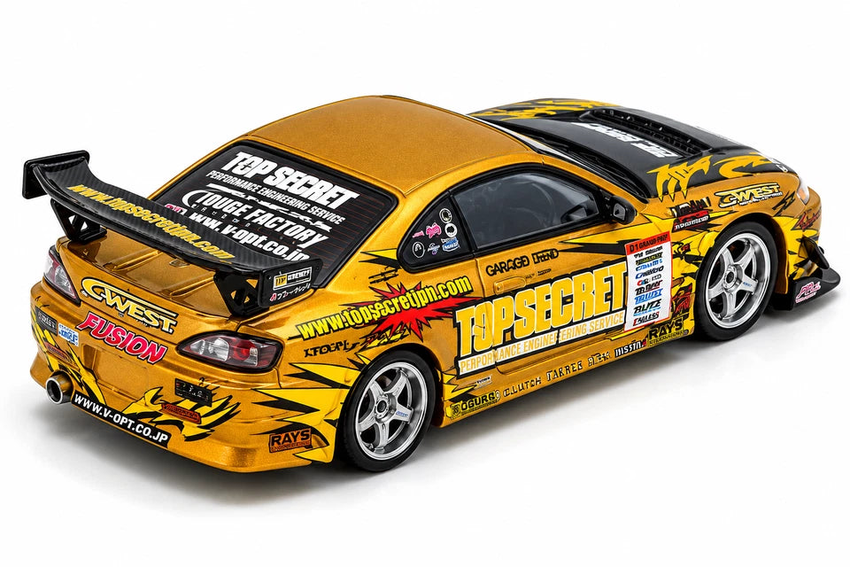 TOP SECRET Silvia (S15) Gold D1 Grand Prix Series Champion 2004 IN64-S15TS-D104 INNO64 1:64 SCALE